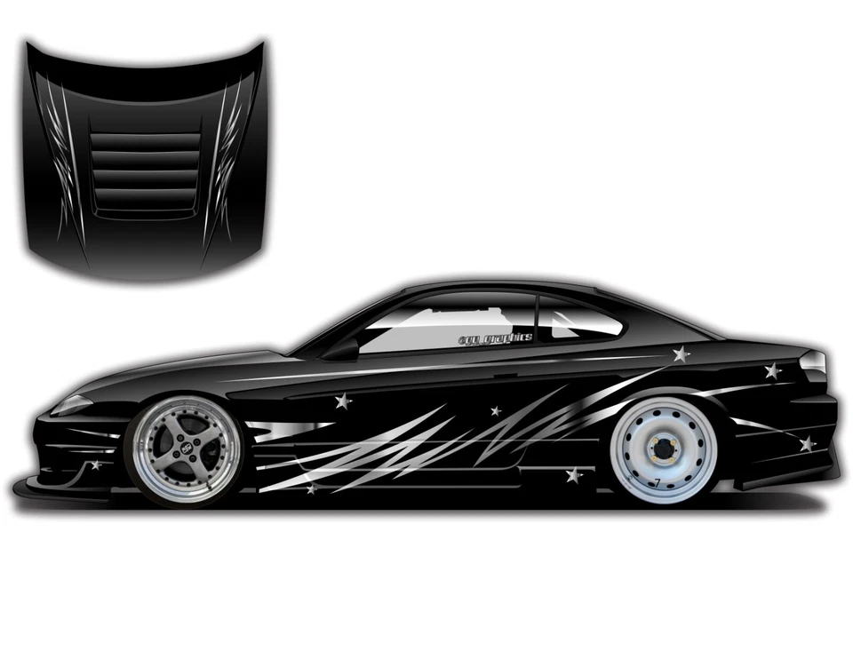 HAKANAI V2 Livery Sides Custom Racing decals drift Decal Sticker Banner JDM - Image 1 of 4