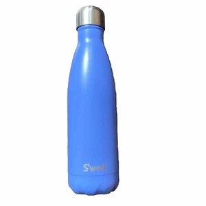 Nuevo con caja S'well botella de agua de acero inoxidable colección satén azul Mónaco 17 oz - Imagen 1 de 8