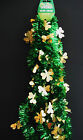 ST PATRICKS DAY GARLAND 9FT GREEN WITH GOLD SHAMROCK CLOVERS