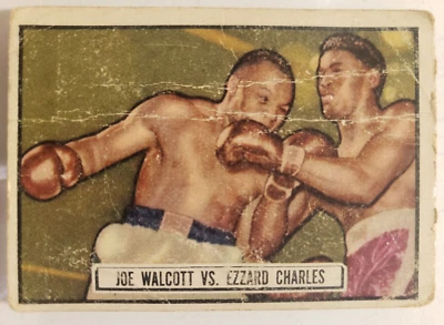 1951 TOPPS RINGSIDE #85 EZZARD CHARLES vs JERSEY JOE WALCOTT - Image 1 of 2