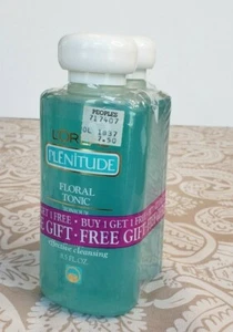 Vintage 1990's Loreal PLENITUDE Floral Tonic 8.5 fl oz Face Toner x2 Deadstock - Picture 1 of 4