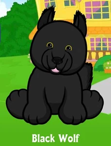 Webkinz Classic Black Wolf - hm700 - Virtual Adoption Code Only - Picture 1 of 1