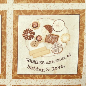 28 - 5" Squares - 23" x 44" Panel BISCOTTI ITALIAN COOKIE Holiday Baking Fabric - Picture 1 of 4