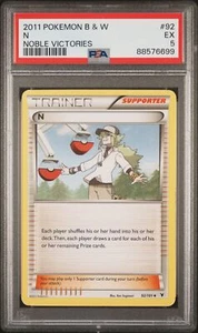 2011 Pokemon Black & White Noble Victories 92 N - PSA Graded Card - Picture 1 of 2