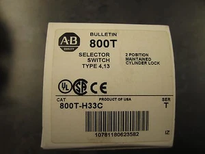 NUEVO INTERRUPTOR SELECTOR CON LLAVE ALLEN BRADLEY 800T-H33C CANTIDAD - Imagen 1 de 2