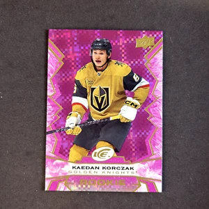 2022-23 Upper Deck Ice Kaedan Korczak Pink Rookie RC Golden Knights - Picture 1 of 2