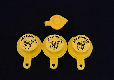 3X BLITZ Yellow Spout Caps for gas can spouts 900302 900092 900094 - FREE Vent!! - Image 1 of 4