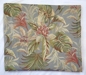 Tropische Blumen Laub Wandteppich Jacquard Stoff Polster 58x72 Elegant - Bild 1 von 10