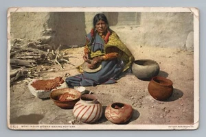 1914 Moki Woman Making Pottery Vtg Postcard - Picture 1 of 2