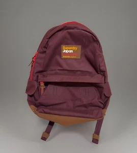 SUPERDRY True Montana Rucksack. Burgundy And tan , Red Trim - Picture 1 of 3