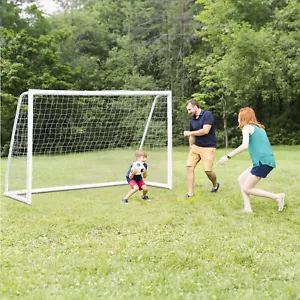 10×6.5' Portable Soccer Goal Net PVC Post Frame Backyard Football Training Set - Picture 1 of 21