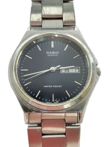 CASIO MTP-1240DJ Quartz Men's Watch Black Dial Analog Stainless Steel From Japan - Picture 1 of 4