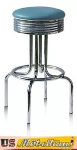 BS-28 Blue Bel Air Barhocker Diner Theke Bar Stuhl Fifties Amerika Style USA - Bild 1 von 6