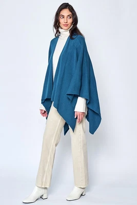 Do Everything in Love Women's Soft Solid Ruana Shawl with Shoulder Strap - Изображение 1 из 3