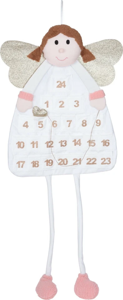 Christmas Angel Advent Calendar 120cm Felt Hanging Xmas Countdown 24 Pockets - Image 1 of 1