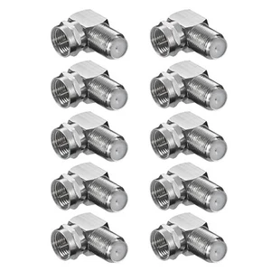10x Sat F-Stecker gewinkelt F-Winkelstecker Winkeladapter F-Adapter F-Buchse TV - Bild 1 von 5