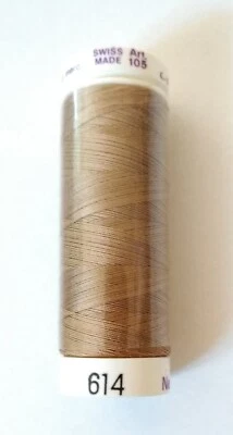 Mettler Silk Finish Cotton Merc. Art 105 color 614 (Lt. brown) 164 yards ne 50/3 - Image 1 of 4