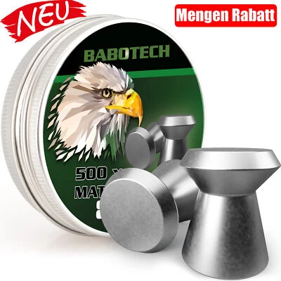 BABOTECH 500 kugeln Diabolos Diabolo 4,5mm Flachkopf für Luftgewehr Luftpistole Dose