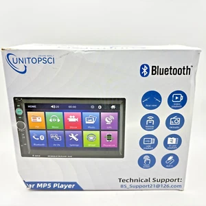 Unitopsci 7" Display Multimedia Car Stereo - Bluetooth Audio & Backup Display - Picture 1 of 13