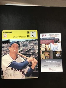 BOBBY THOMSON-GIANTS-CUBS-1977 SIGNED SPORTSCASTER CARD JSA CERTIFIED AUTOGRAPH! - Picture 1 of 7