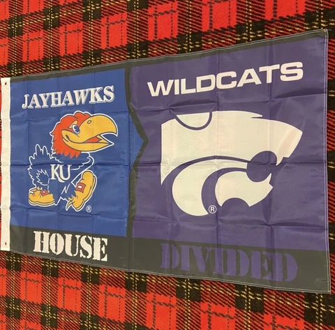 Brand New Kansas Jayhawks / Kansas State Wildcats flag 3 foot by 5 foot Cover