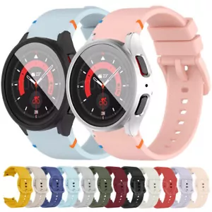 Silikon Band Armband für Samsung Galaxy Watch 7 6 5 4 FE 40/44MM Glas Case Hülle - Bild 1 von 154