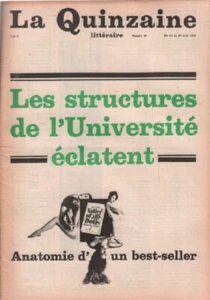 La quinzaine littéraire n° 49 / les structures de l'université éclatent|Bon état - Picture 1 of 1