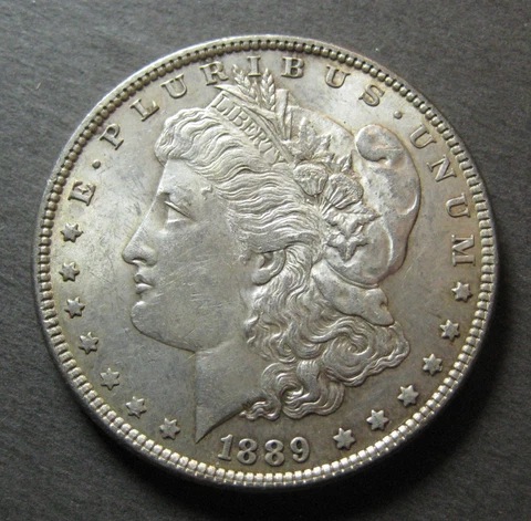 1889   Morgan Silver Dollar - 90% Silver - * (P3717) Cover