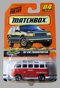 Vintage 1999 MATCHBOX '67 VW TRANSPORTER Red Panel Science Fiction Series 13 #64 - Picture 1 of 14