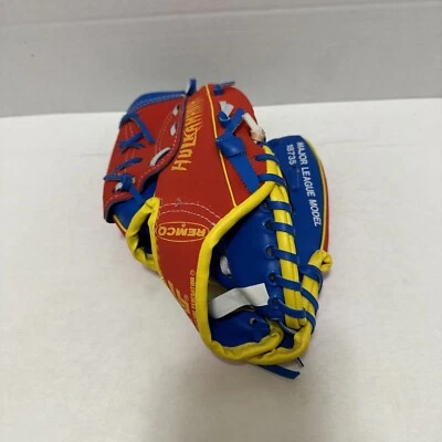 Guante de béisbol vintage 1991 Hulk Hogan Hulkamania WWF lucha libre juvenil talla Remco Foto 1 de 4