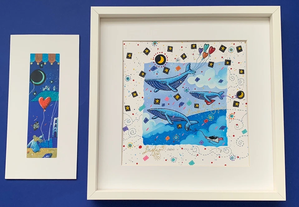 SERIGRAFIA ANDREA AGOSTINI 25x25  LUGLIO “ARRIVANO I SOGNI” + STAMPA REGALO - Immagine 1 di 1