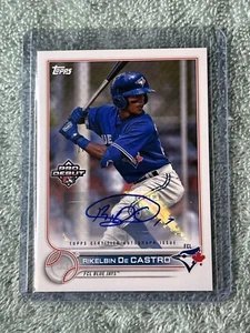 2022 Topps Pro Debut - Rikelbin De Castro - #PD-53 Pro Debut Auto BLUE JAYS - Picture 1 of 2
