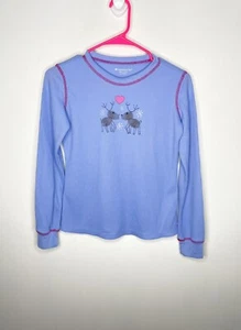American Girl Christmas Waffle Knit Top Girls Size Large 14-15 Reindeer Shirt - Picture 1 of 4