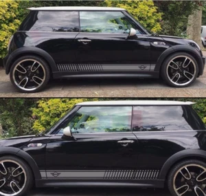 Mini Cooper Side Stripes Graphics Door Decals Any Model - Picture 1 of 4