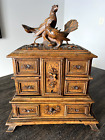 Antique English Humidor with Carved Pheasants 1880
