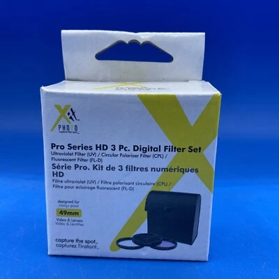 49mm 3Pc Filter Kit (UV-CPL-FLD) For Camera lens & Camcorders - Image 1 of 4