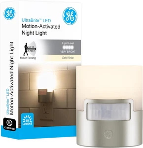 GE LED Motion Sensor Night Light, Plug into Wall, 40 Lumens, Soft White, Ul-Cert - Picture 1 of 12