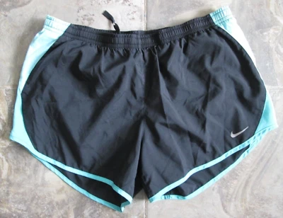 Nike Women's Shorts Medium Dri-Fit Running Liner Black Polyester Athletic Sport - Imagem 1 de 4