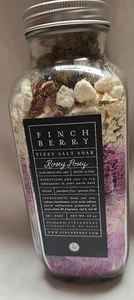 Finchberry ROSEY POSEY Fizzy Salt Soak 16 oz Finch Berry Dead Sea Bath Salt - Picture 1 of 7