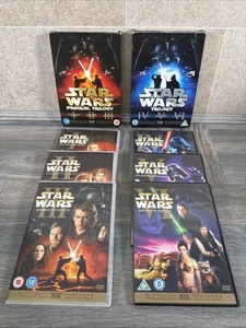 Star Wars Dvd’s | Prequel Trilogy & Trilogy| Box Set| 6 Discs In Each Box Used - Imagen 1 de 10