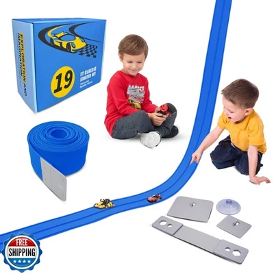 18Ft Flexible Race Track for Kids, with Three Types of Hooks,Monster Blue Tru - Image 1 of 4
