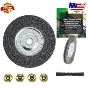 Durable Alloy Steel Wire Brush - 6-Inch Crimped Wheel for Paint and Rust Removal - Picture 1 of 11