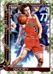 2025 Topps Holiday Plaid NBA - Josh Giddey Chicago Bulls #H28 - Picture 1 of 2