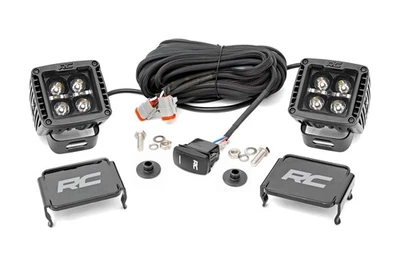 Rough Country 2" LED w/White DRL Ditch Light Kit for 21-25 Ford Bronco - 71048 - Image 1 of 4
