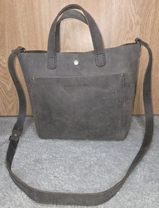 Portland Leather Goods Mini Crossbody Tote Bag Purse Grayish Brown - Picture 1 of 5