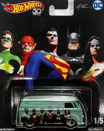 Hot Wheels FKY30 1:64 Die Cast Justice League Volkswagen T1 Panel Van - Image 1 of 1