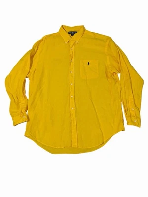 VTG Ralph Lauren Blaire 100% Linen Button Up Shirt Mens XL Yellow Preppy - Image 1 of 4