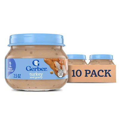 Gerber Etapa 2, Tarro de Pollo y Salsa, Comida para Bebés, Puré de Aves a la Hora de Comer, 10-... Foto 1 de 4