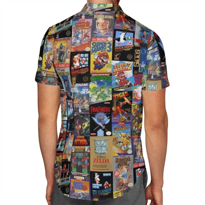 Camisa havaiana Nintendo Game - Imagem 1 de 4
