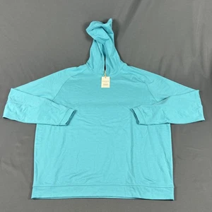 Peter Millar Golf Pullover Hoodie Crown Sport Pine Large SRFBD Blue MSRP $140 - Picture 1 of 5
